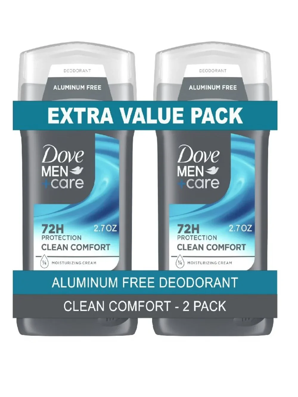 Dove Men+Care Clean Comfort Deodorant Stick Twin Pack, Citrus